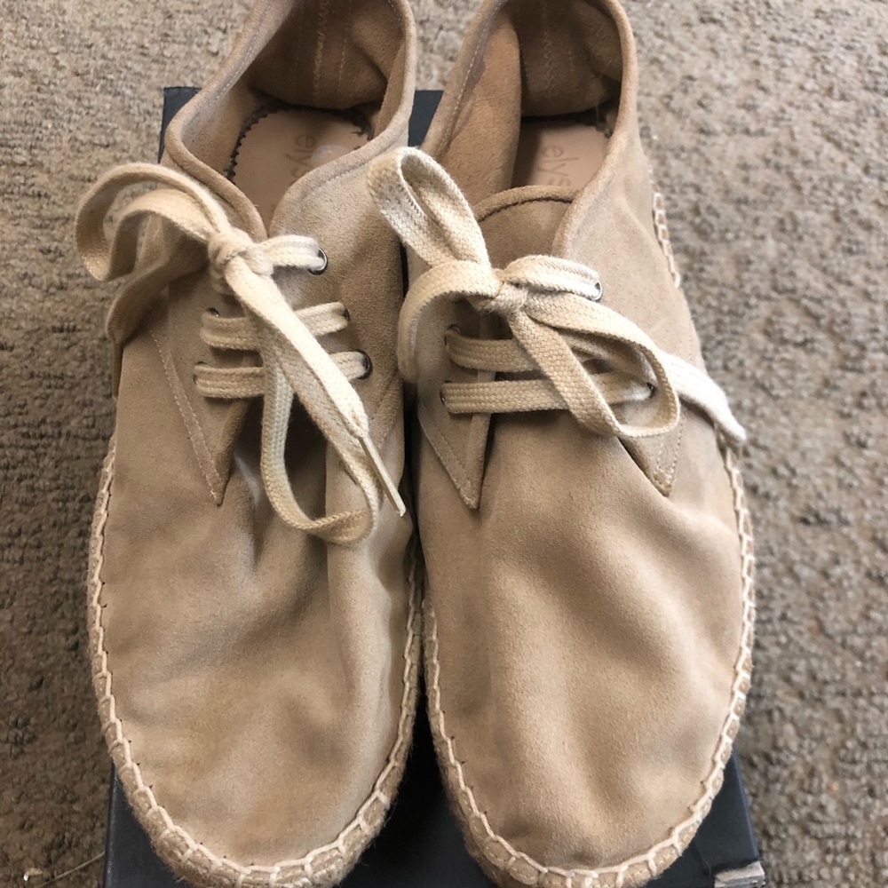 Elyse Walker Luisa Beige Suede‎ Espadrille Shoe